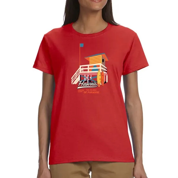 Gildan Ladies short-sleeve cotton pre-shrunk T-shirt that can last multiple washing... from ASI 39552 BEL Promo