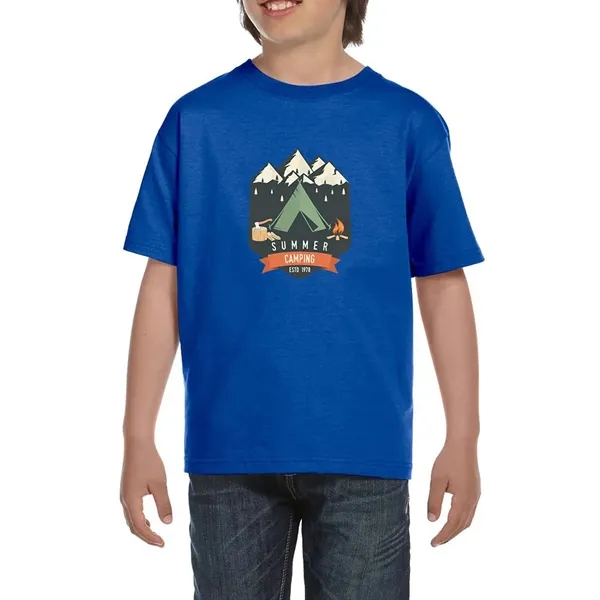 DryBlend youth T-Shirt with seamless double needle 3/4" collar.... from ASI 39552 BEL Promo