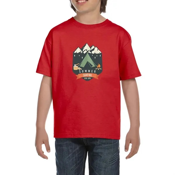 DryBlend youth T-Shirt with seamless double needle 3/4" collar.... from ASI 39552 BEL Promo