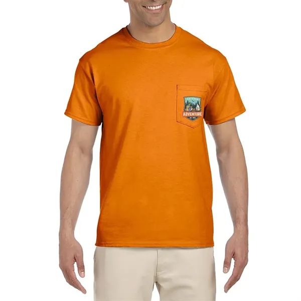 Gildan adult pre-shrunk 100% Ultra Cotton T-shirt with 5-point pocket with... from ASI 39552 BEL Promo