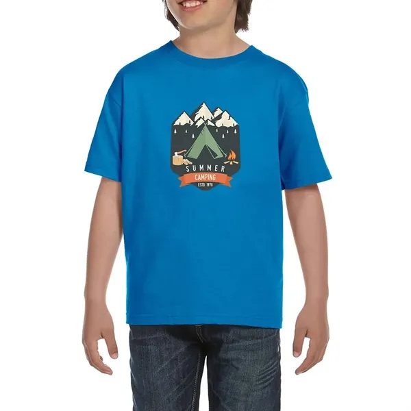 DryBlend youth T-Shirt with seamless double needle 3/4" collar.... from ASI 39552 BEL Promo