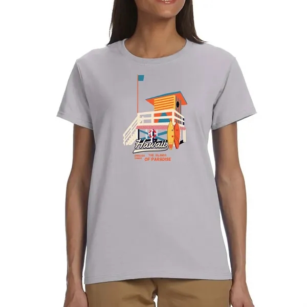 Gildan Ladies short-sleeve cotton pre-shrunk T-shirt that can last multiple washing... from ASI 39552 BEL Promo