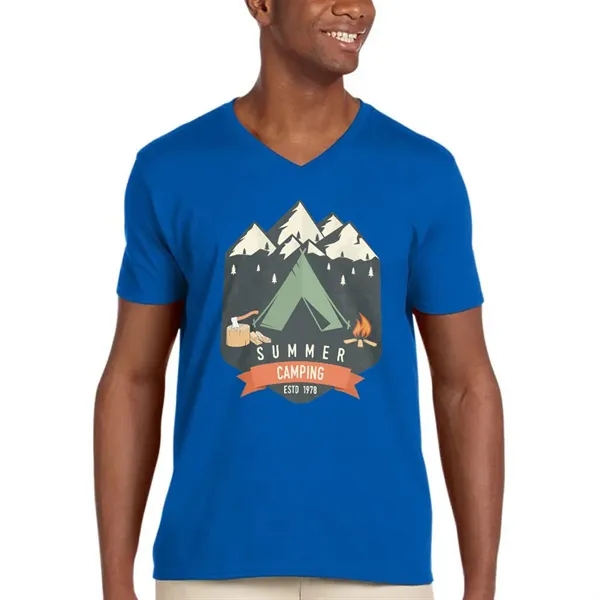 Adult V-Neck T-shirt with seamless double-needle collar.... from ASI 39552 BEL Promo