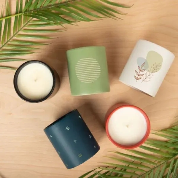 This 15oz ceramic tumbler is filled with a single-wick natural soy... from ASI 74710 Numo