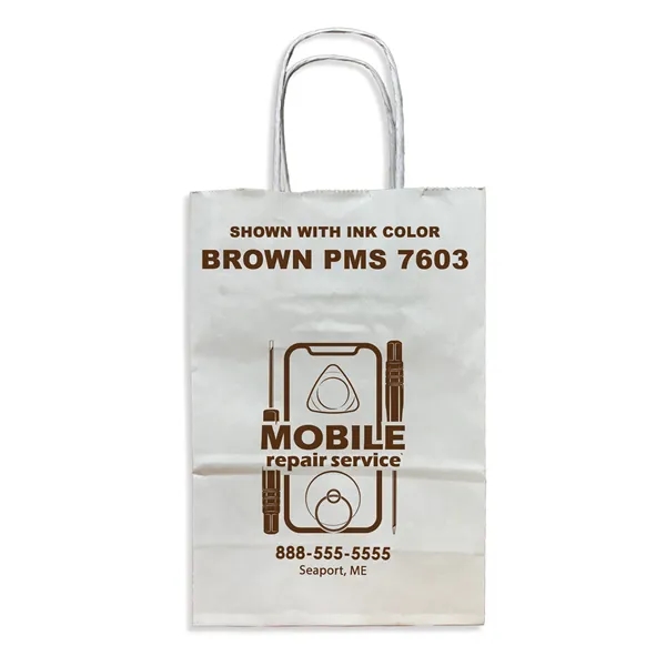 White Twisted Handle Bag With One Color Printing... from ASI 45795 Colorguppy Printing