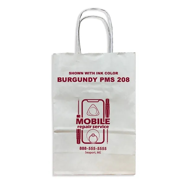 White Twisted Handle Bag With One Color Printing... from ASI 45795 Colorguppy Printing