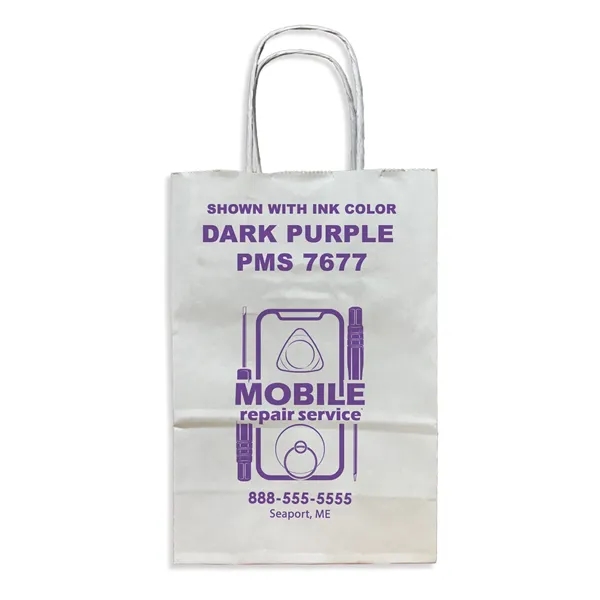 White Twisted Handle Bag With One Color Printing... from ASI 45795 Colorguppy Printing