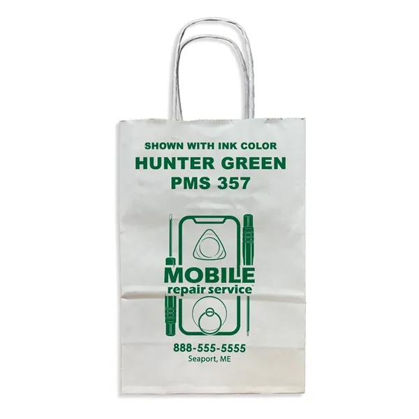 White Twisted Handle Bag With One Color Printing... from ASI 45795 Colorguppy Printing