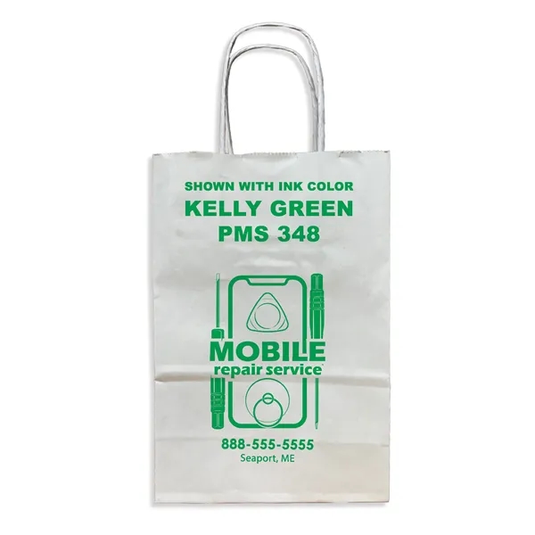 White Twisted Handle Bag With One Color Printing... from ASI 45795 Colorguppy Printing