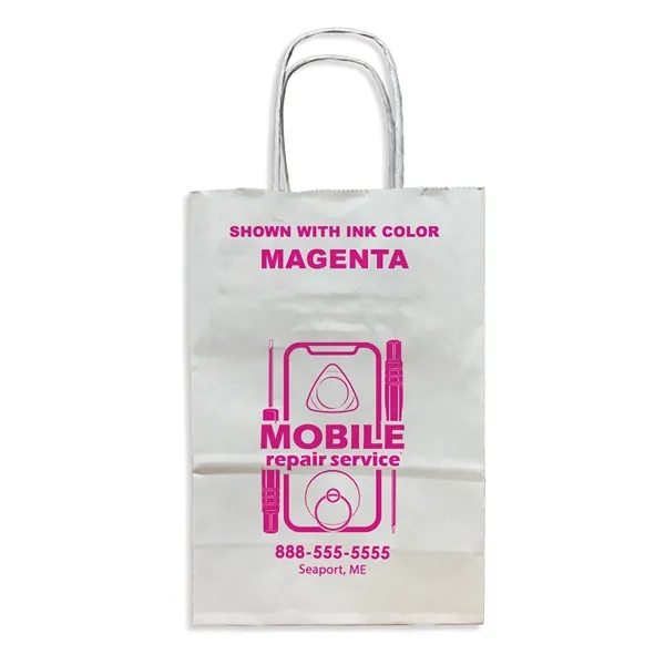 White Twisted Handle Bag With One Color Printing... from ASI 45795 Colorguppy Printing