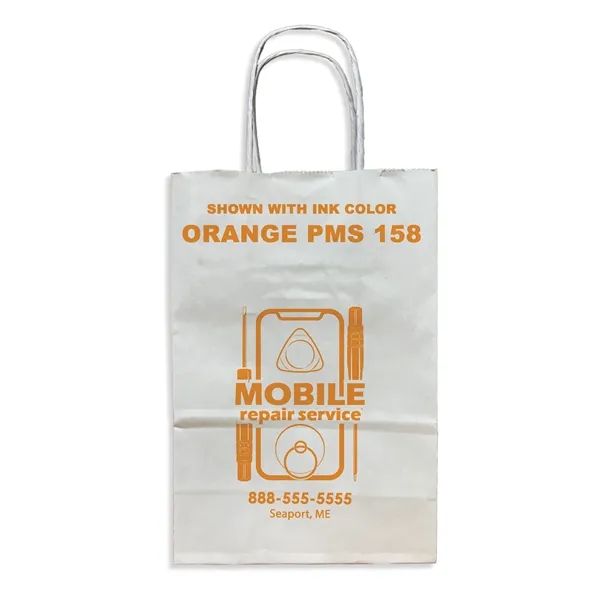 White Twisted Handle Bag With One Color Printing... from ASI 45795 Colorguppy Printing
