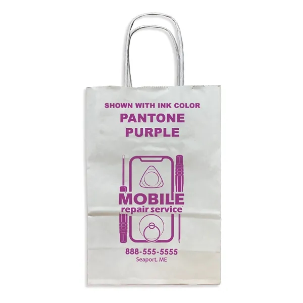 White Twisted Handle Bag With One Color Printing... from ASI 45795 Colorguppy Printing