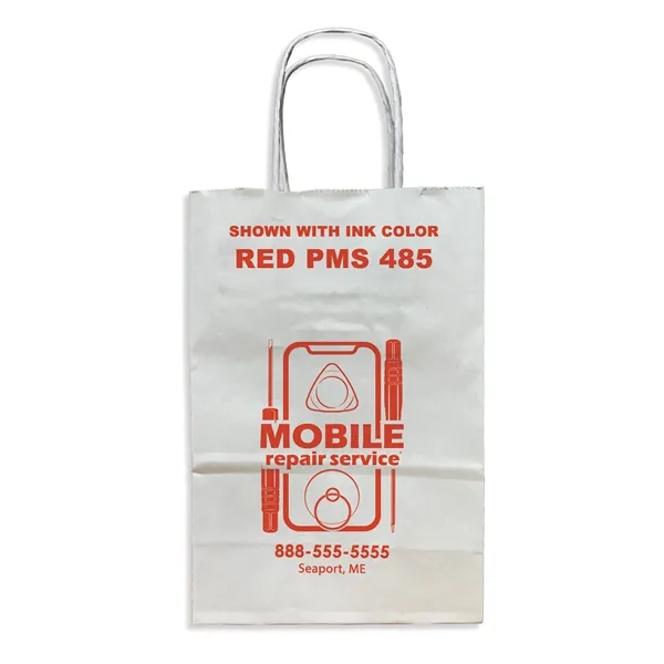 White Twisted Handle Bag With One Color Printing... from ASI 45795 Colorguppy Printing