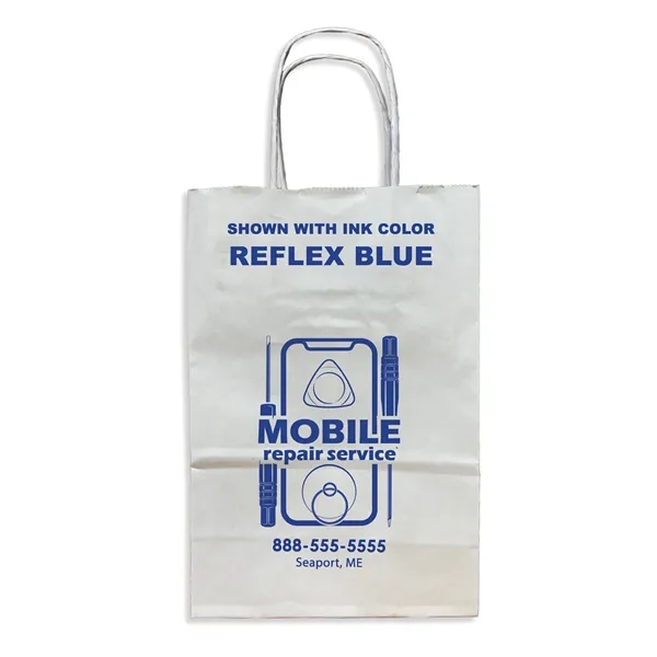 White Twisted Handle Bag With One Color Printing... from ASI 45795 Colorguppy Printing