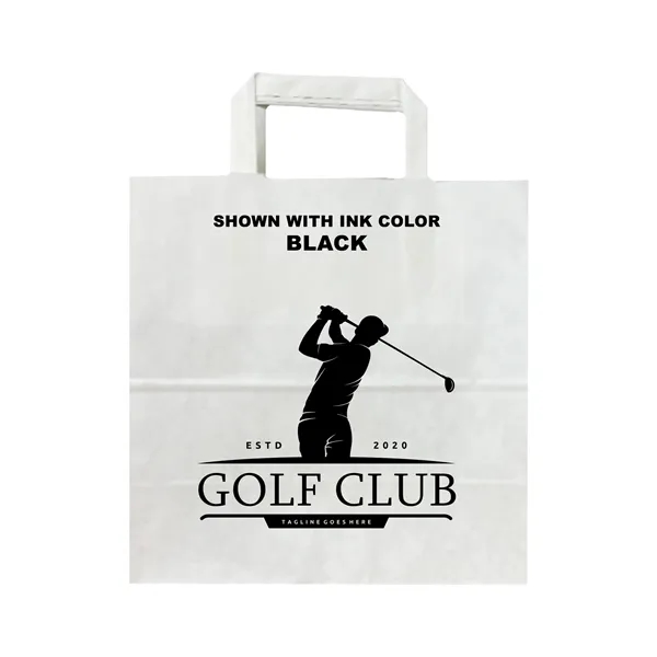 White Flat Handle Bag With One Color Printing... from ASI 45795 Colorguppy Printing