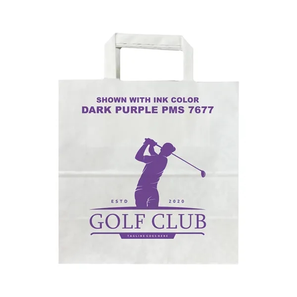 White Flat Handle Bag With One Color Printing... from ASI 45795 Colorguppy Printing