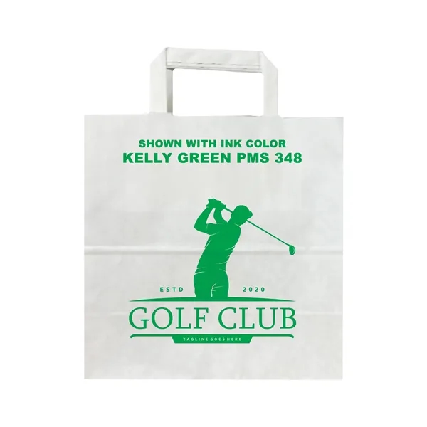 White Flat Handle Bag With One Color Printing... from ASI 45795 Colorguppy Printing