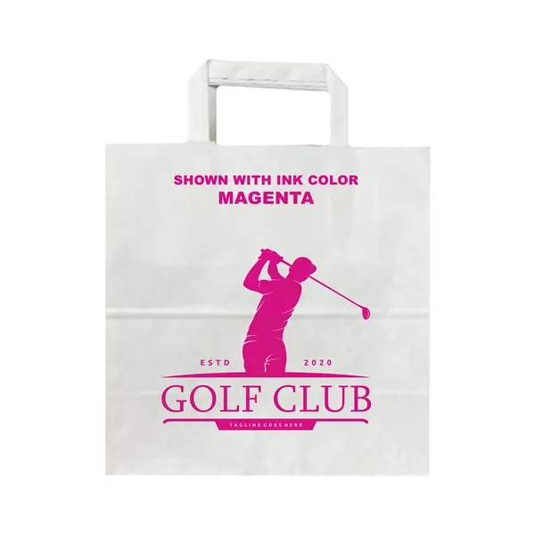 White Flat Handle Bag With One Color Printing... from ASI 45795 Colorguppy Printing