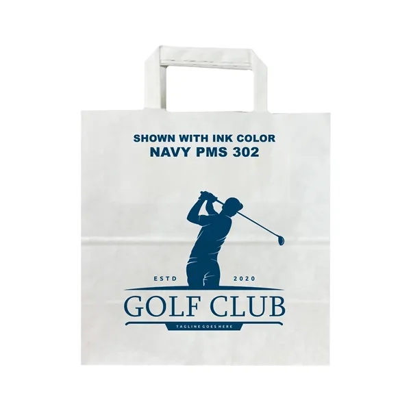 White Flat Handle Bag With One Color Printing... from ASI 45795 Colorguppy Printing