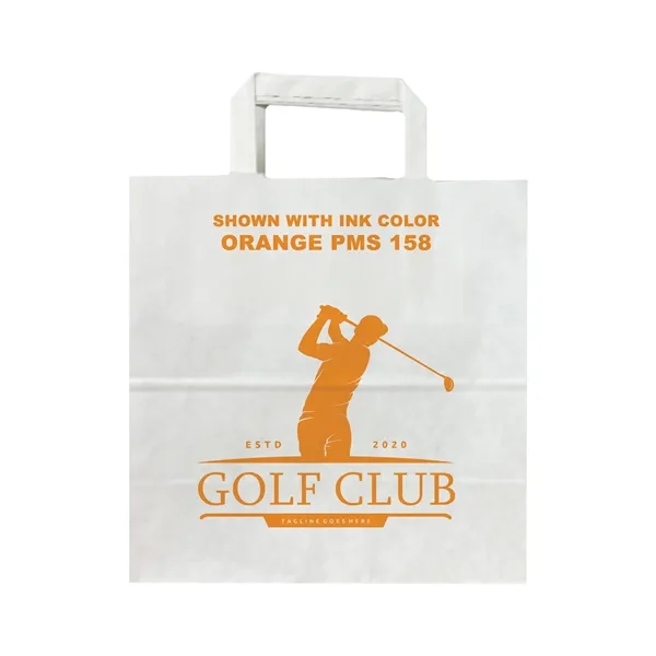 White Flat Handle Bag With One Color Printing... from ASI 45795 Colorguppy Printing