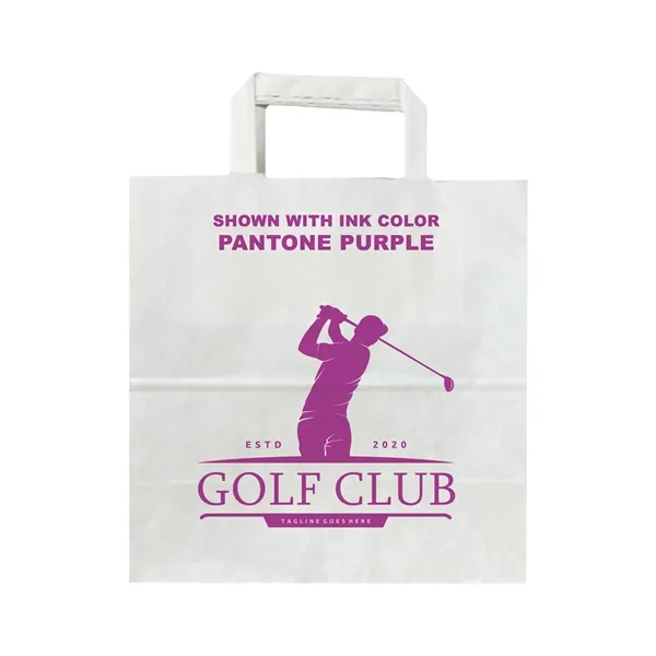 White Flat Handle Bag With One Color Printing... from ASI 45795 Colorguppy Printing