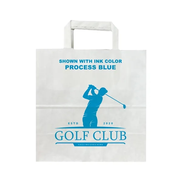 White Flat Handle Bag With One Color Printing... from ASI 45795 Colorguppy Printing