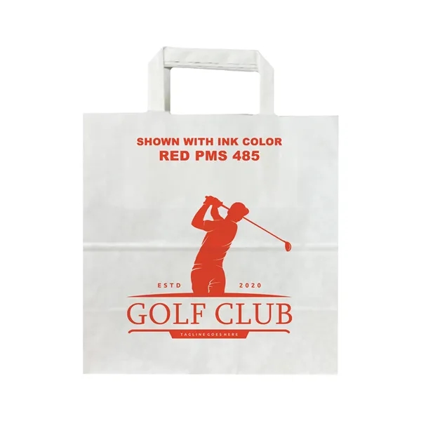 White Flat Handle Bag With One Color Printing... from ASI 45795 Colorguppy Printing