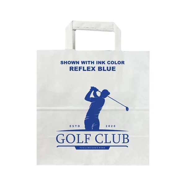 White Flat Handle Bag With One Color Printing... from ASI 45795 Colorguppy Printing