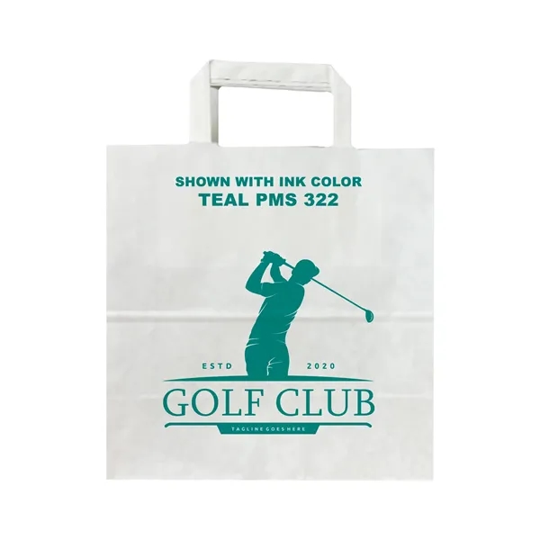 White Flat Handle Bag With One Color Printing... from ASI 45795 Colorguppy Printing