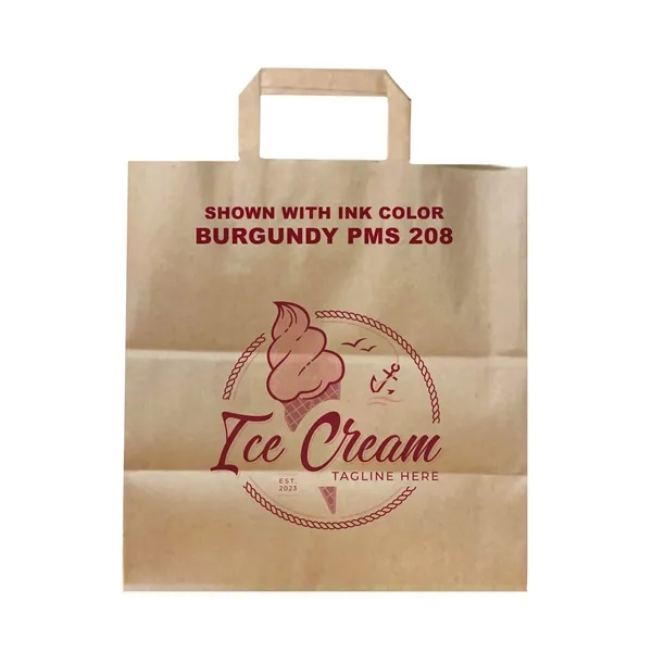 Kraft Natural Flat Handle Bag With One Color Printing... from ASI 45795 Colorguppy Printing