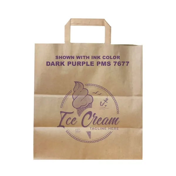 Kraft Natural Flat Handle Bag With One Color Printing... from ASI 45795 Colorguppy Printing