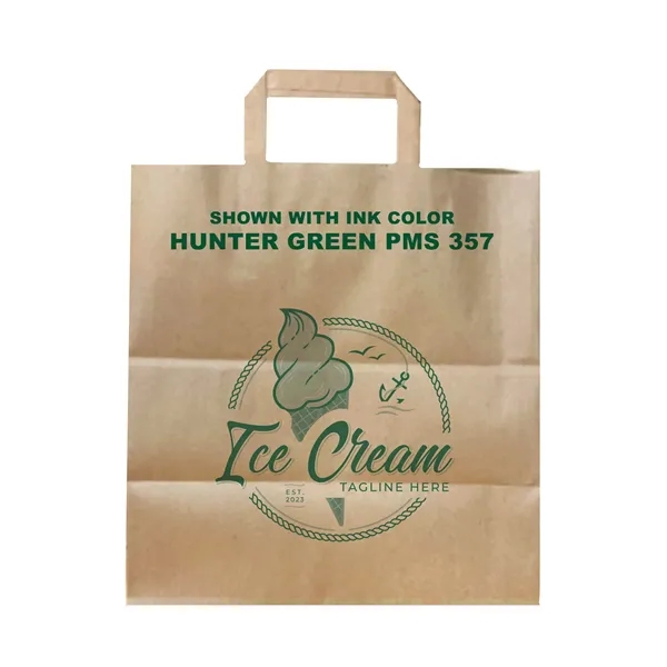 Kraft Natural Flat Handle Bag With One Color Printing... from ASI 45795 Colorguppy Printing