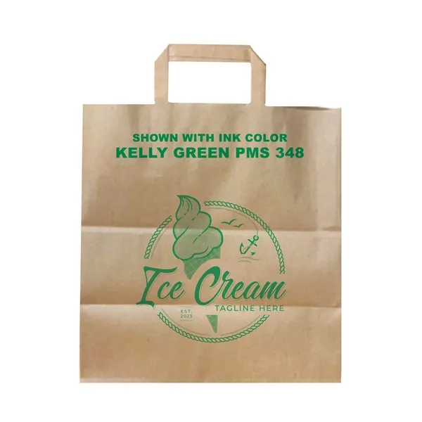 Kraft Natural Flat Handle Bag With One Color Printing... from ASI 45795 Colorguppy Printing