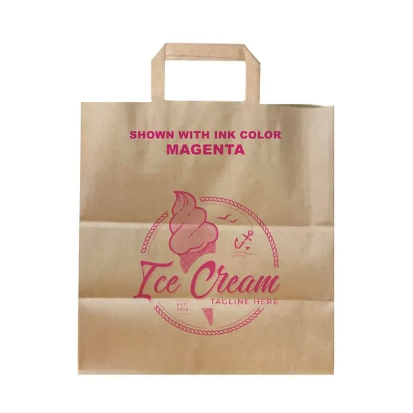 Kraft Natural Flat Handle Bag With One Color Printing... from ASI 45795 Colorguppy Printing