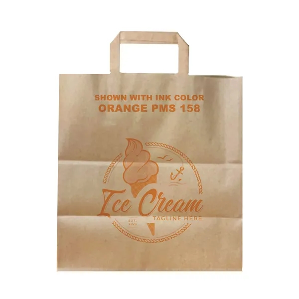 Kraft Natural Flat Handle Bag With One Color Printing... from ASI 45795 Colorguppy Printing