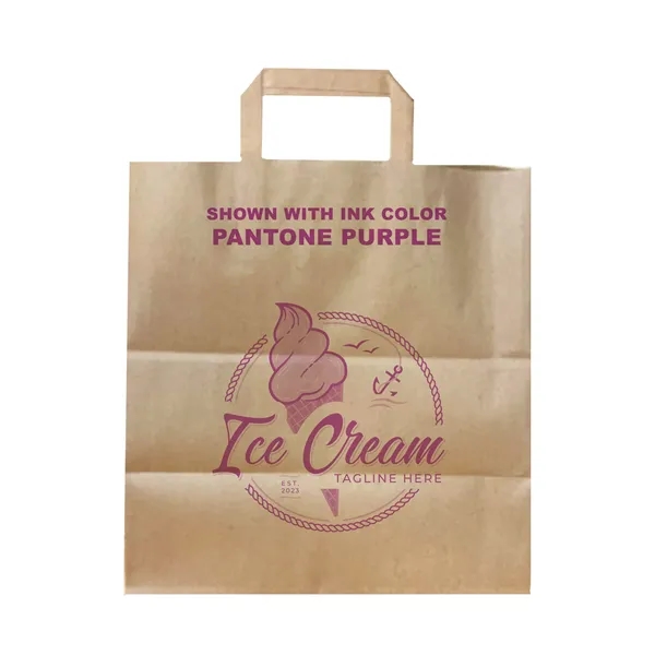 Kraft Natural Flat Handle Bag With One Color Printing... from ASI 45795 Colorguppy Printing