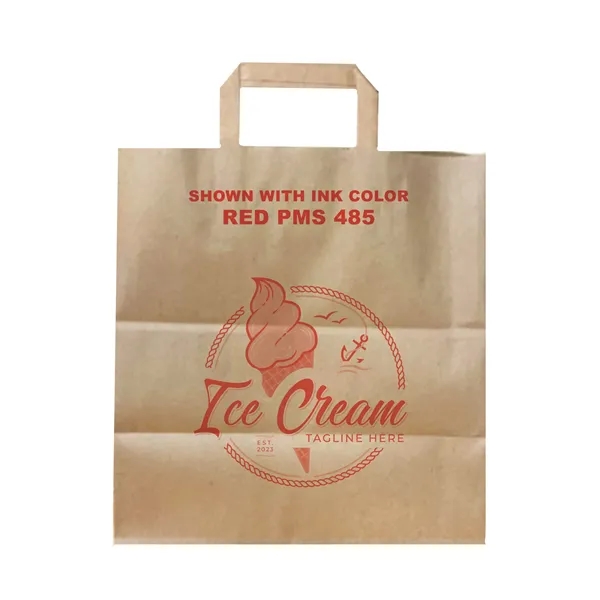 Kraft Natural Flat Handle Bag With One Color Printing... from ASI 45795 Colorguppy Printing