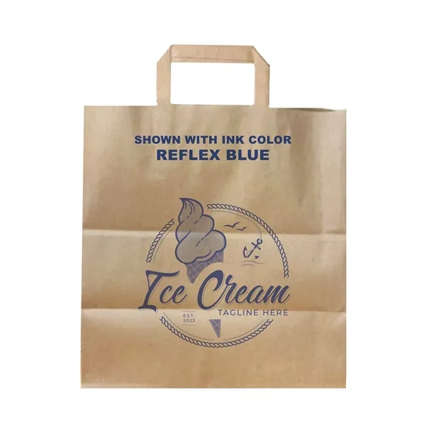 Kraft Natural Flat Handle Bag With One Color Printing... from ASI 45795 Colorguppy Printing