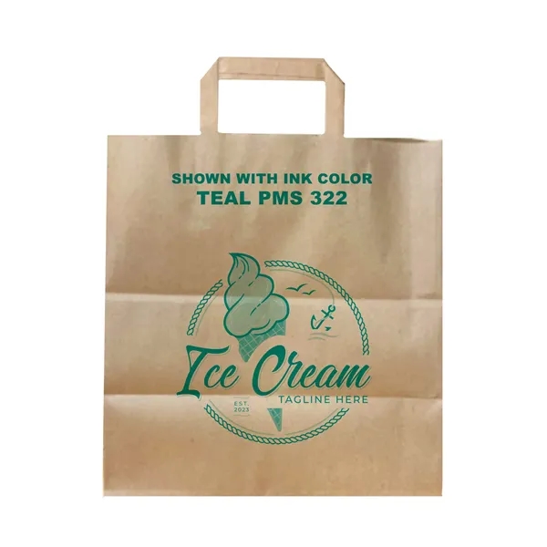 Kraft Natural Flat Handle Bag With One Color Printing... from ASI 45795 Colorguppy Printing