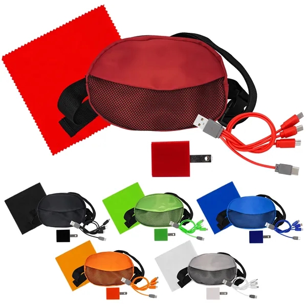 Sporty Charger, Cable and Cloth Travel Set... from ASI 30208 A P Specialties / AP Specialties
