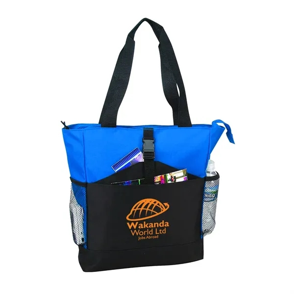 Polyester deluxe zipper tote bag.... from ASI 31517 Admart Products / Admart Line
