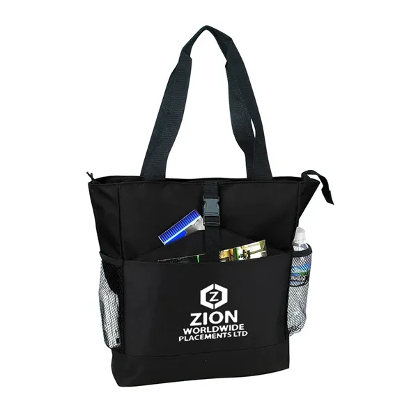Polyester deluxe zipper tote bag.... from ASI 31517 Admart Products / Admart Line