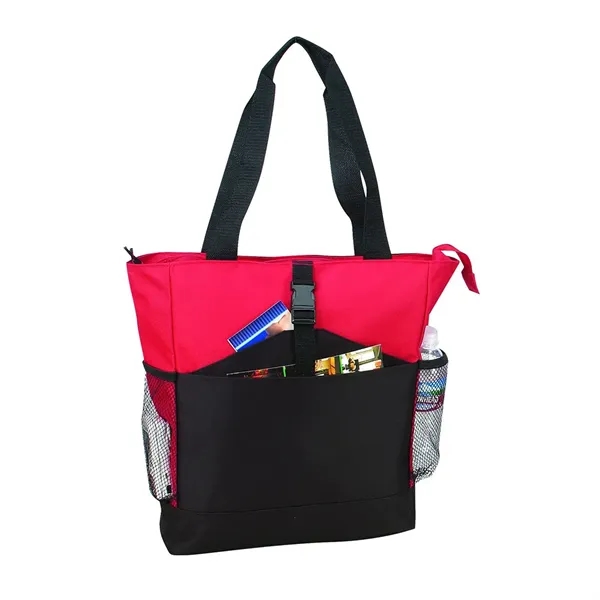 Polyester deluxe zipper tote bag.... from ASI 31517 Admart Products / Admart Line