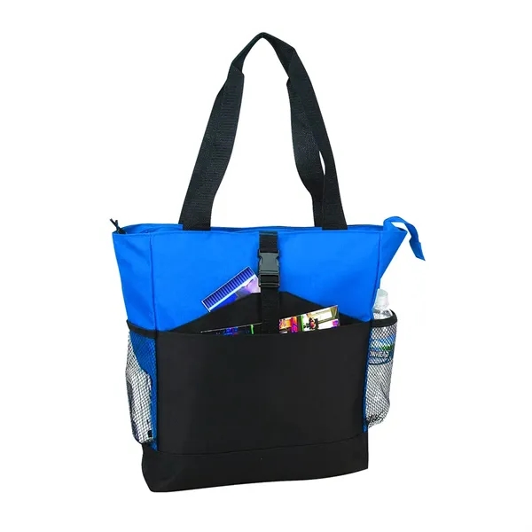 Polyester deluxe zipper tote bag.... from ASI 31517 Admart Products / Admart Line