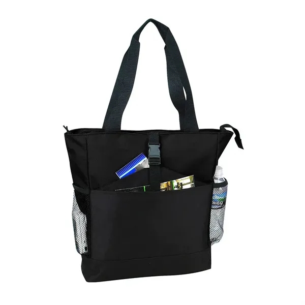 Polyester deluxe zipper tote bag.... from ASI 31517 Admart Products / Admart Line