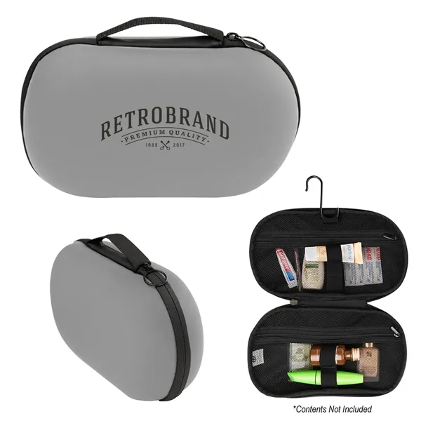 Silicone and mesh toiletry bag with zippered compartments and carrying handle.... from ASI 61125 Hit Promotional Products / Hit®