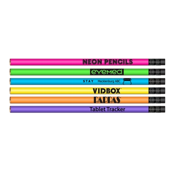 #2 HB Lead Pencil with Neon Colored Barrel & Black Eraser.... from ASI 67675 Liqui-Mark Corp