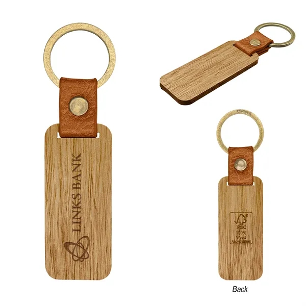 Wooden key ring with split ring attachment.... from ASI 61125 Hit Promotional Products / Hit®