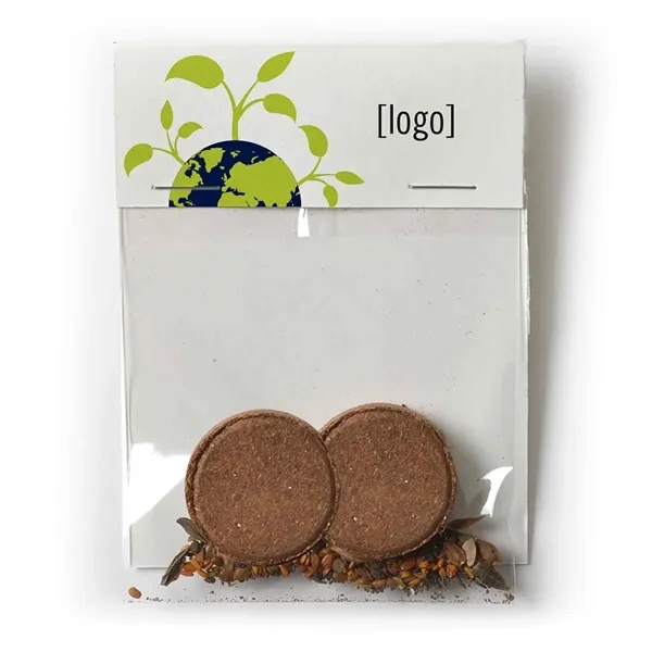 DIY planter kit with a seed packet, soil, and branded backer... from ASI 40646 Bloomin Promotions / Bloomin' Promotions™