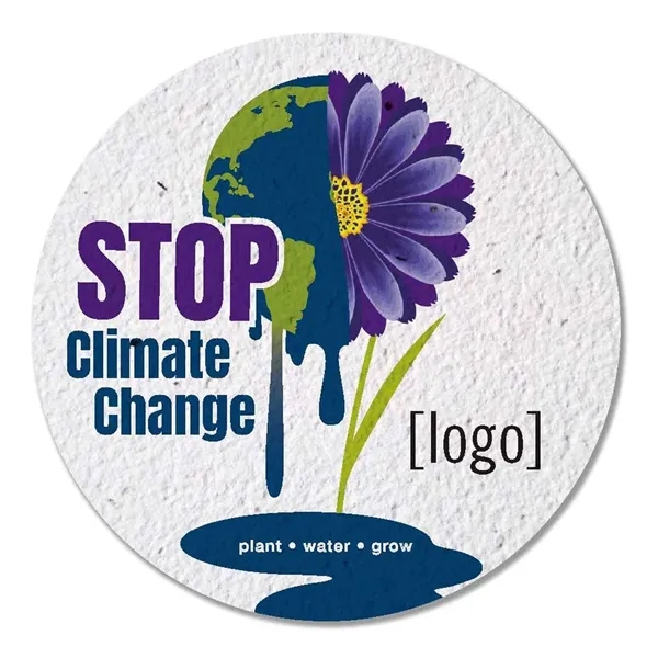 Seed paper coaster, 3.875" circle... from ASI 40646 Bloomin Promotions / Bloomin' Promotions™